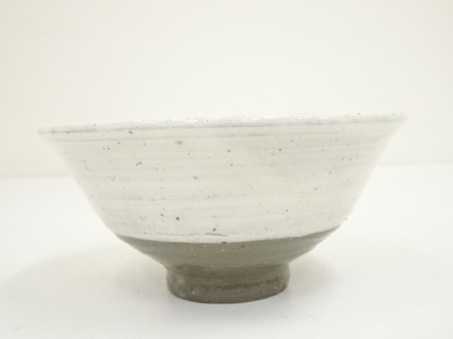 ♢茶道具 抹茶盌 竹節高台 唐津 益子焼？アンティーク 骨董品